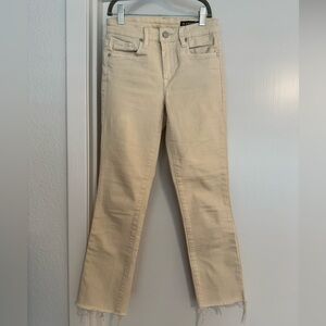 Blank NYC Cropped Beige Jeans